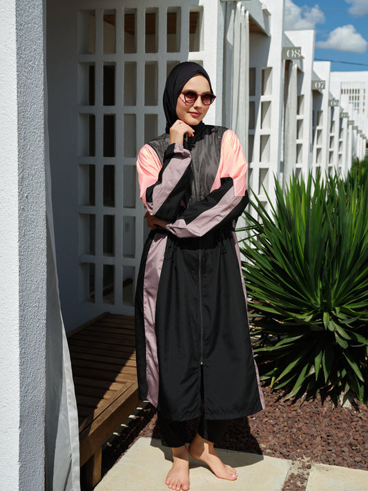 Sporty Modest Swim Set – Color Block Design Heba Boutique