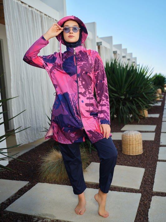 Elina Luxe Swim Set with Matching Cap Heba Boutique