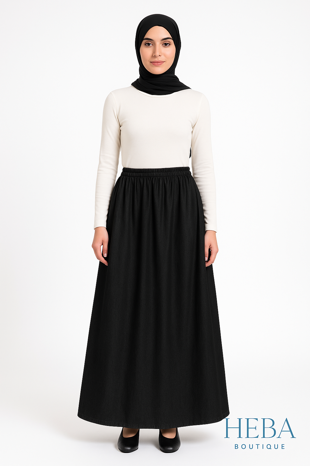 Loose Fit Denim Skirt – Free Size, Modest & Stylish