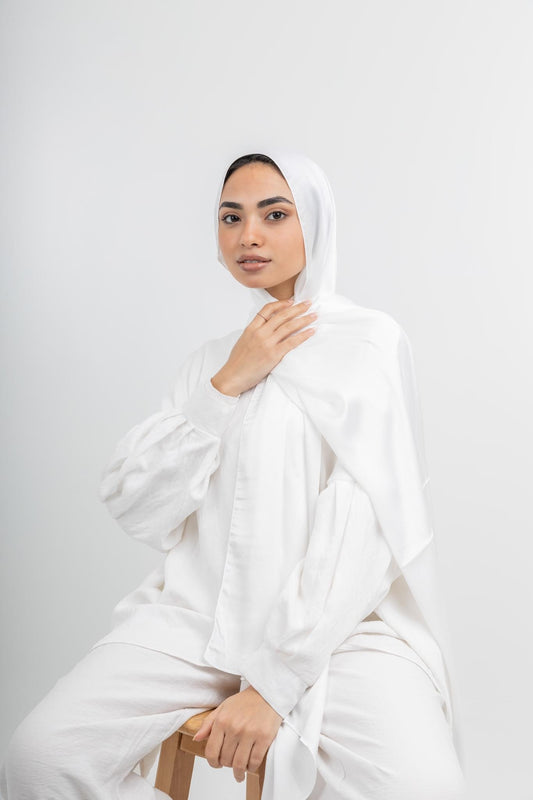 Silk Crinkle Scarf – Lightweight Modest Hijab | Elegant Everyday Wear