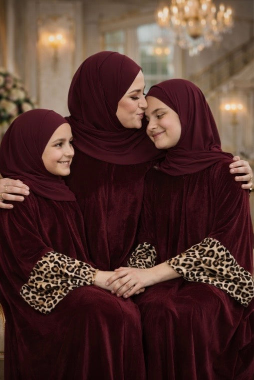 Girls Velvet Abaya – Prayer & Occasions Heba Boutique