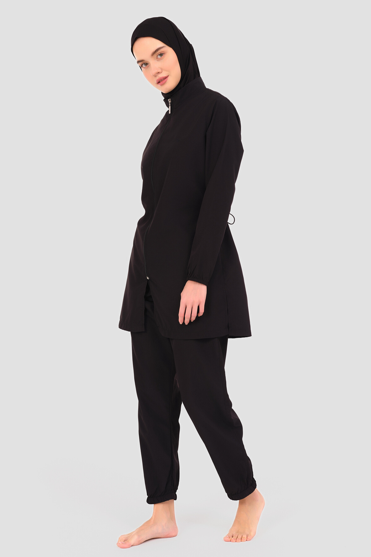 Black Parachute Swimwear Set – Modest, Lightweight & Quick-Dry