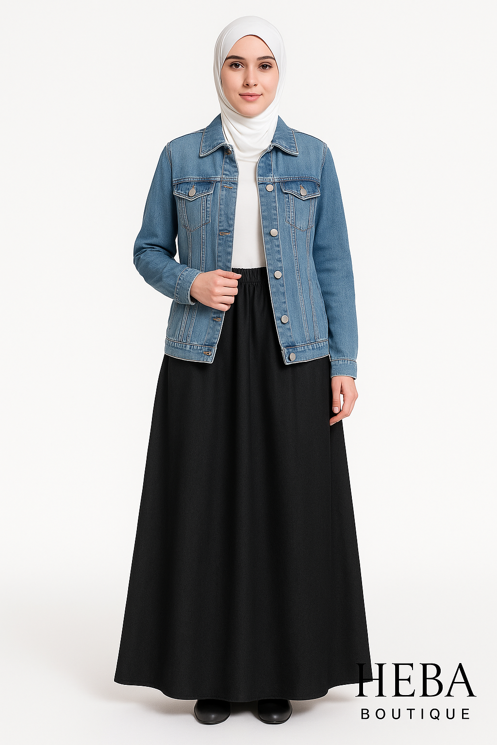 Loose Fit Denim Skirt – Free Size, Modest & Stylish
