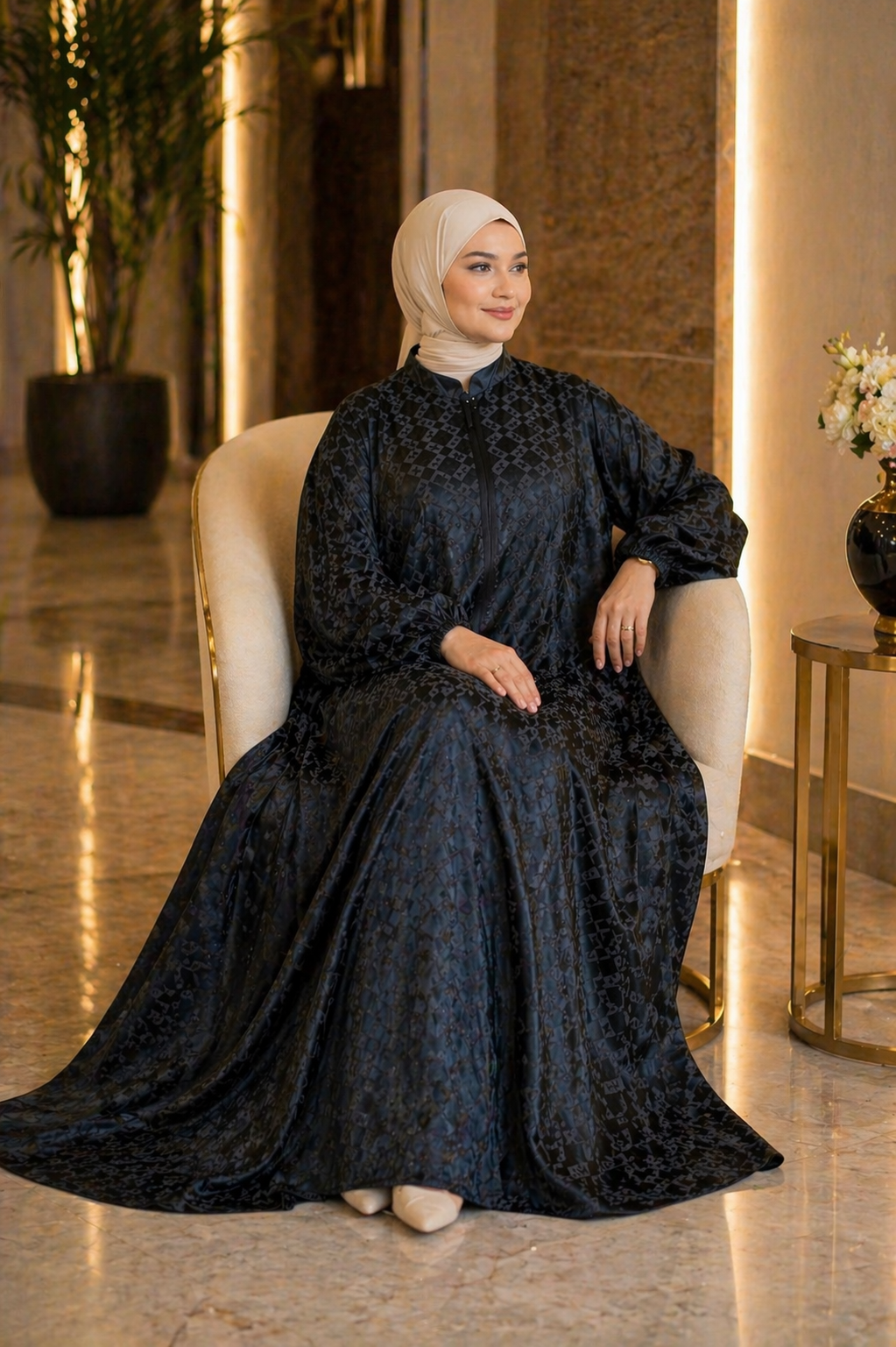 Asinat Abaya – Premium Indonesian Silk | Free Size Heba Boutique