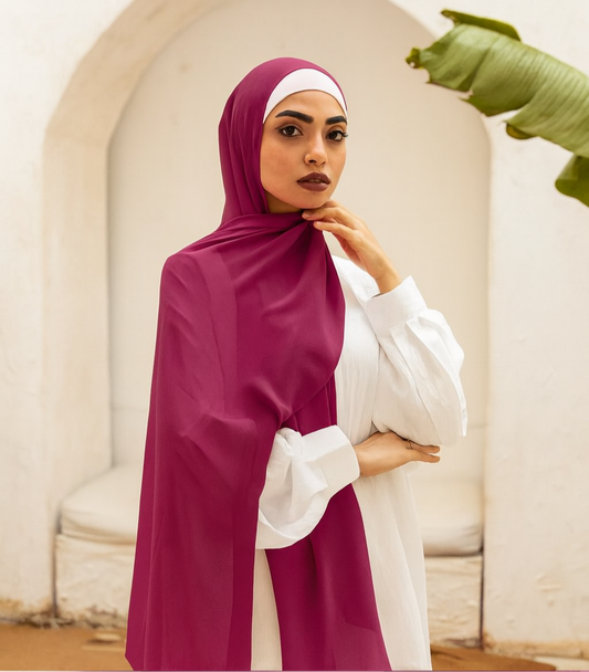 Plain Chiffon Crepe Hijab – 200×70 cm