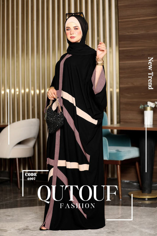 ✨ QUTOUF Abaya – Premium Saudi Crepe | Free Size Modern Modest Wear