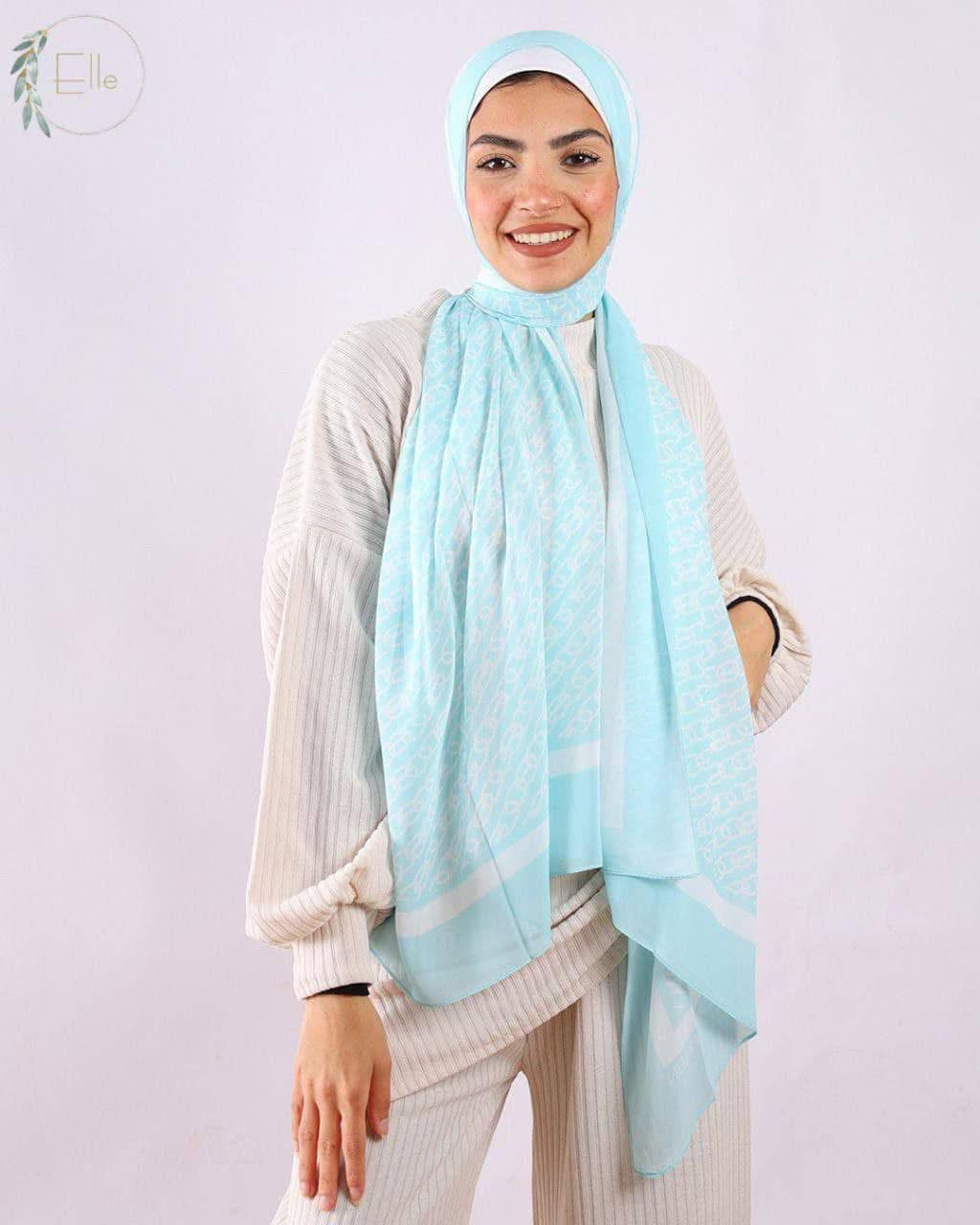 🧕 Digital Printed Crêpe Chiffon Hijab – Elegant & Practical