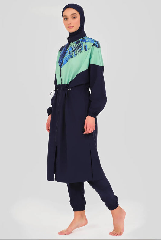 Modest Hijab Swimwear Set in Parachute Fabric