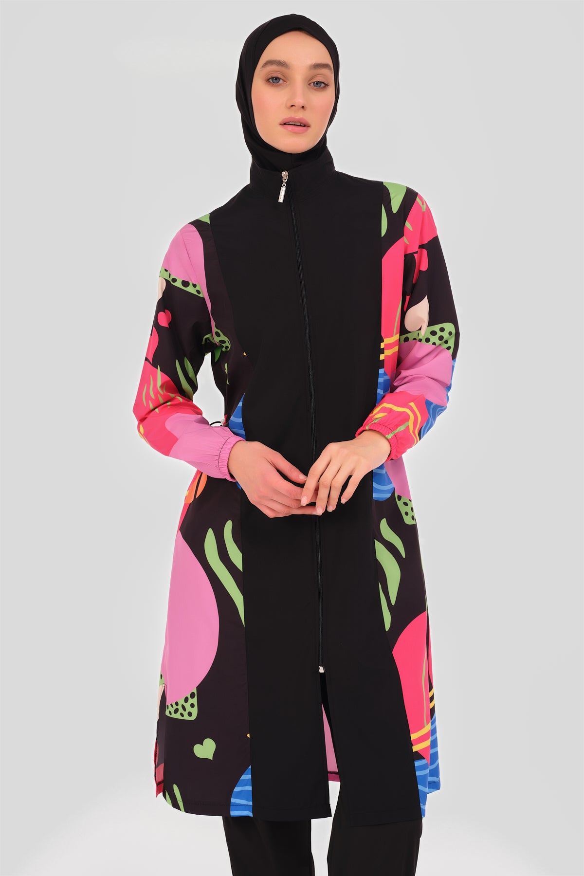 Modest Women’s Colorful Burkini –Swimwear Set