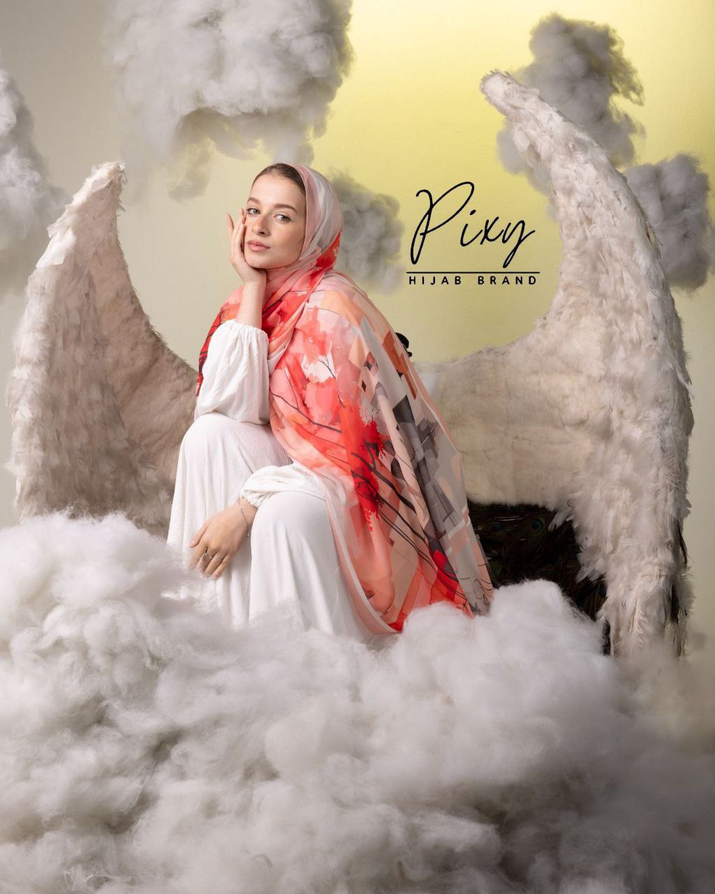 🧕 Digital Printed Crêpe Chiffon Hijab – Elegant & Practical