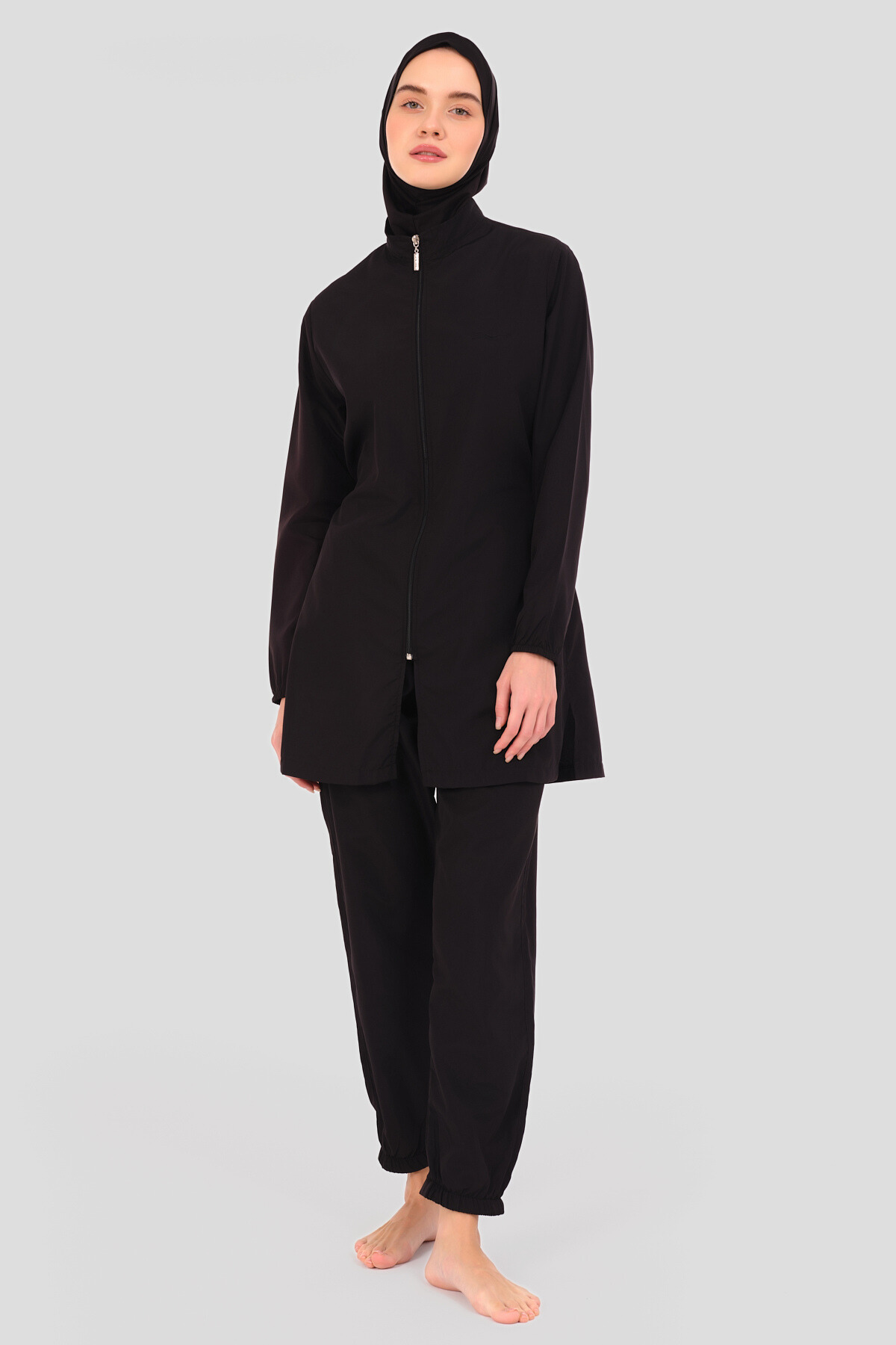 Black Parachute Swimwear Set – Modest, Lightweight & Quick-Dry