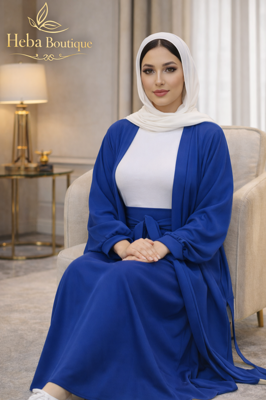 Modest Cardigan & Maxi Skirt Set – Elegant Everyday Outfit Heba Boutique