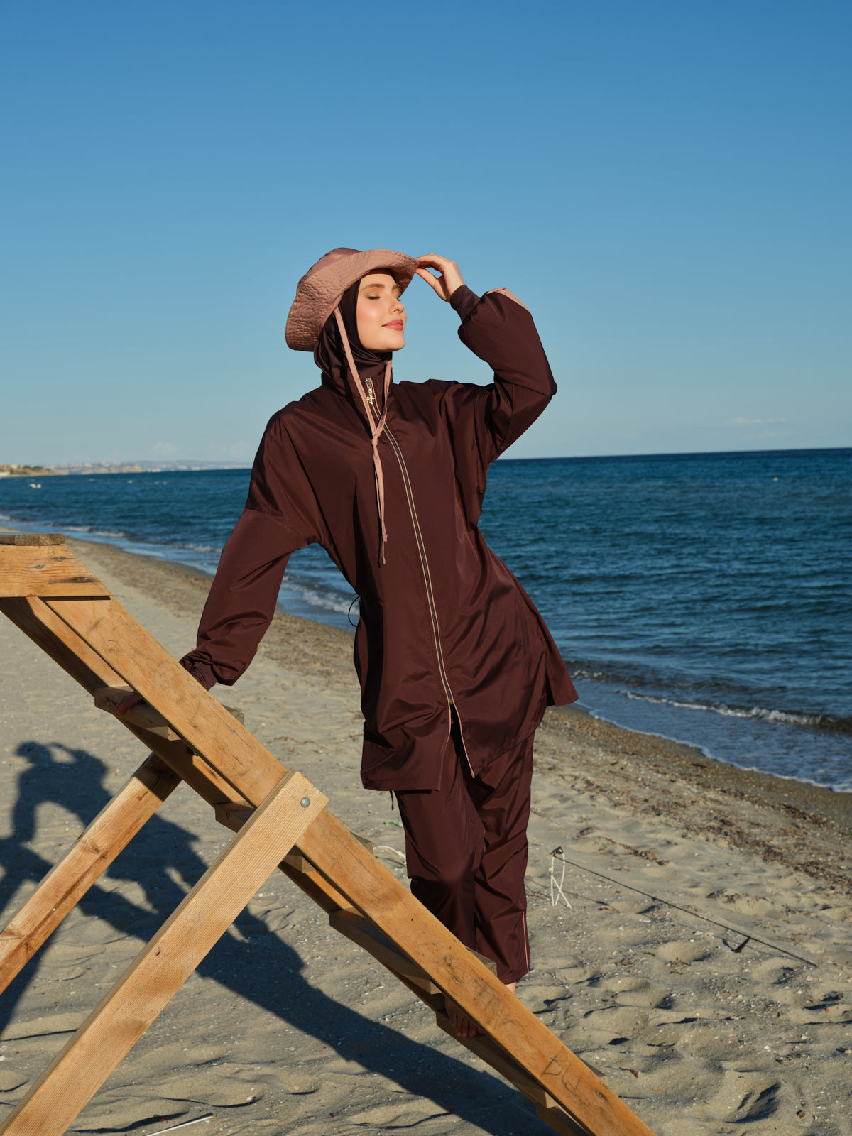 Modest Swimwear Set with Matching Swim Cap Heba Boutique