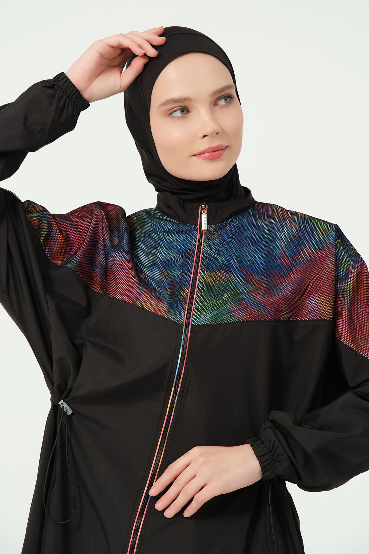 Modest Swimwear Set – Printed Long Top & Flare Pant Heba Boutique