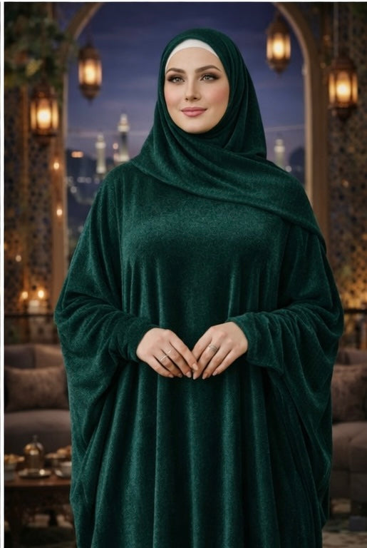 Velvet Batwing Abaya – Free Size | Prayer & Gatherings