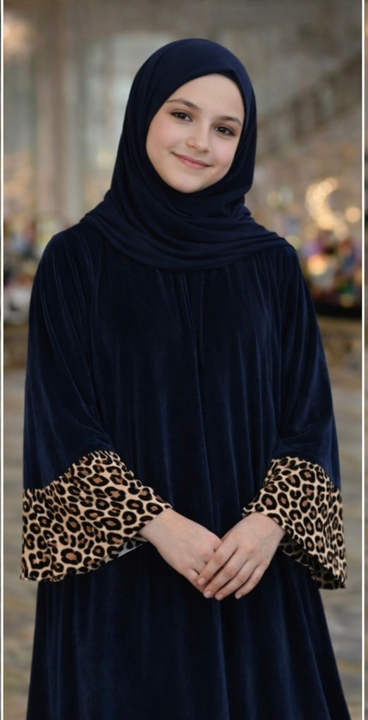 Girls Velvet Abaya – Prayer & Occasions Heba Boutique