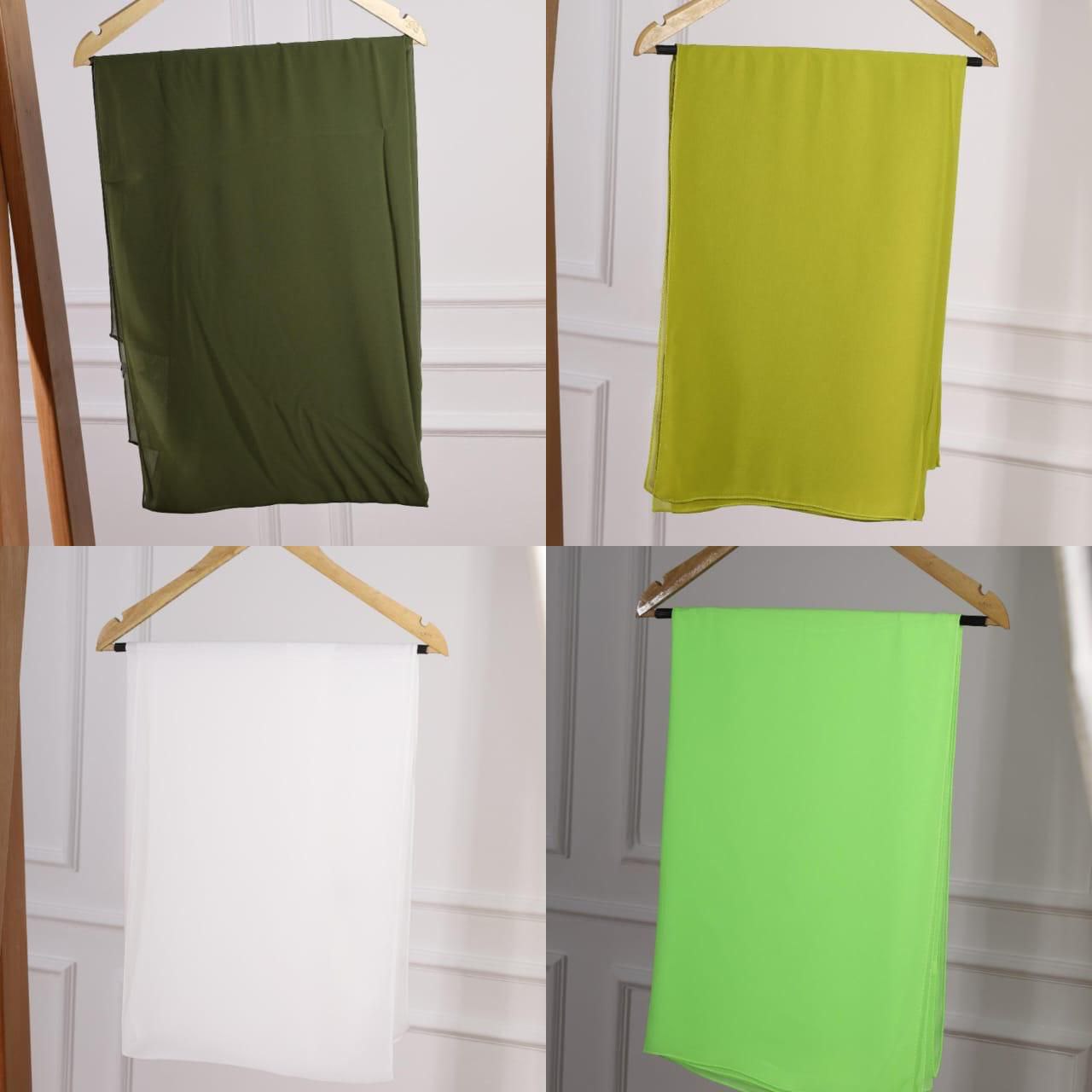 Plain Chiffon Crepe Hijab – 200×70 cm