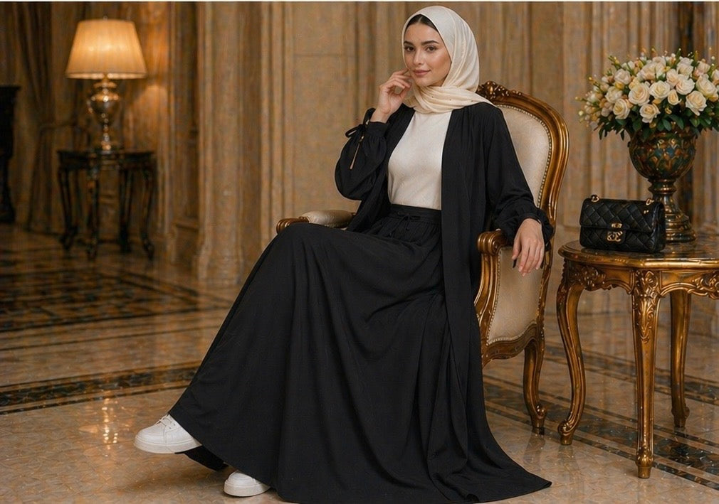 Modest Cardigan & Maxi Skirt Set – Elegant Everyday Outfit Heba Boutique