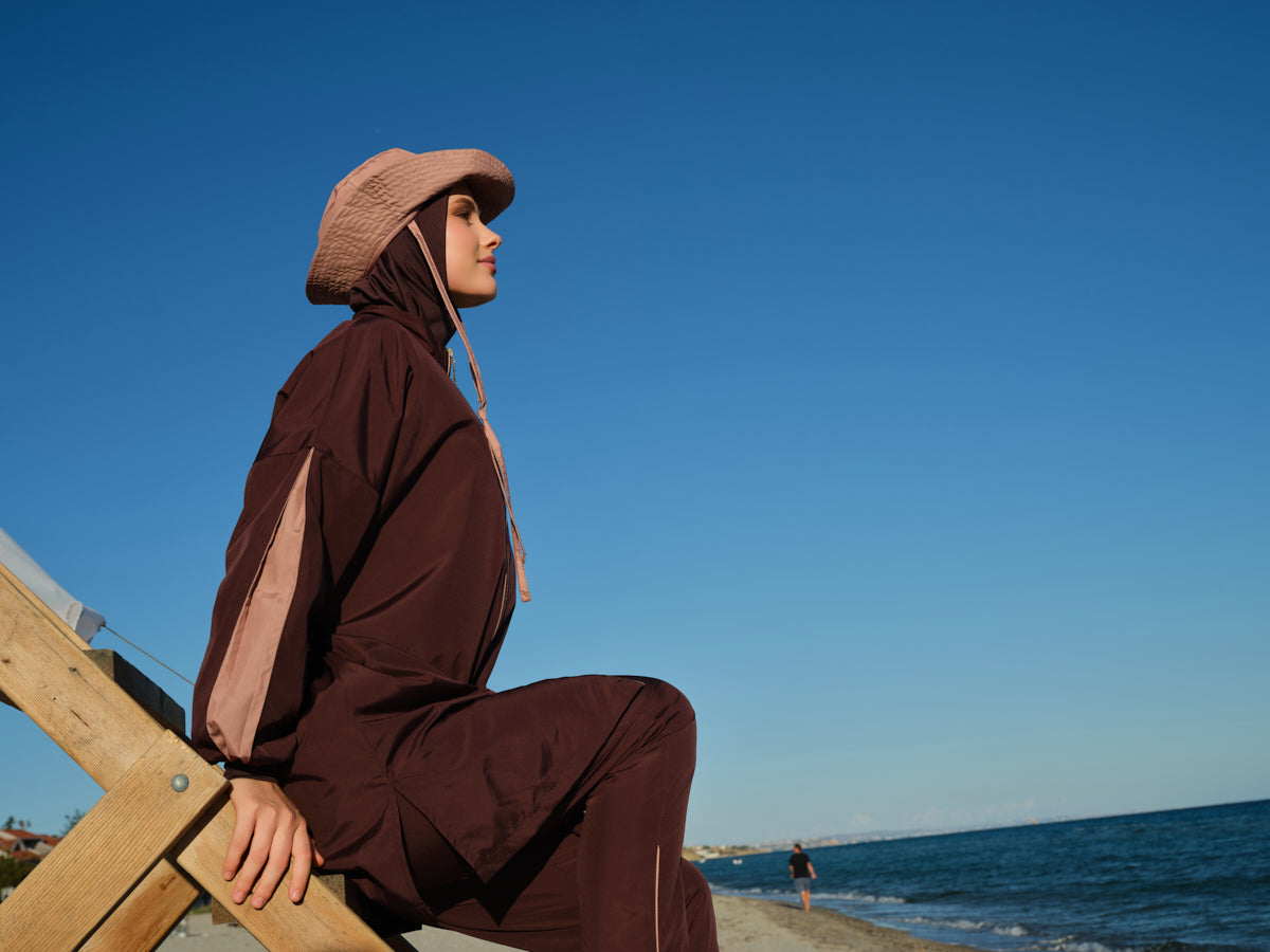 Modest Swimwear Set with Matching Swim Cap Heba Boutique