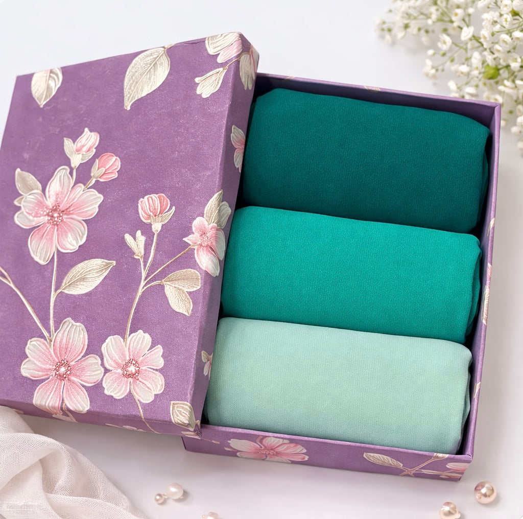 Eid Chiffon Hijab Gift Box – Ready to Gift Heba Boutique