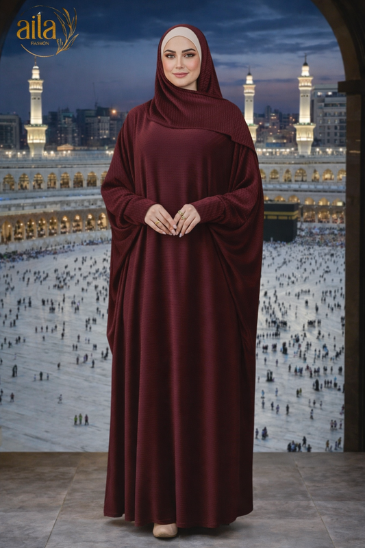 Velvet Draped Abaya – Free Size | Prayer & Occasions