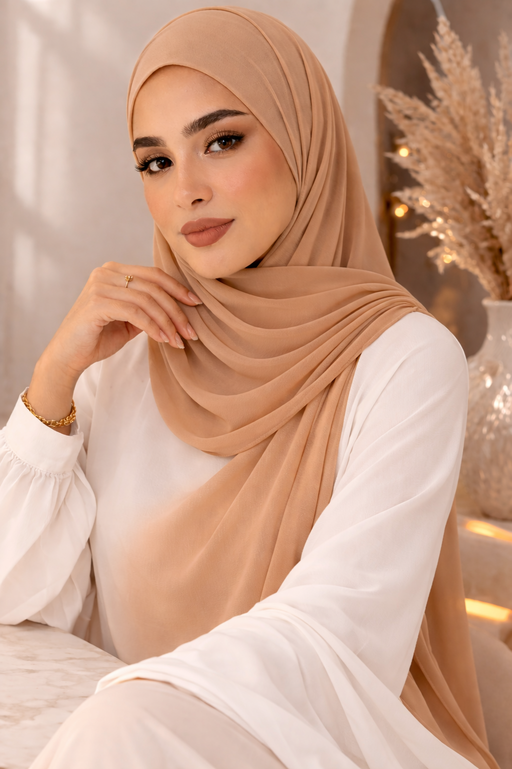Plain Chiffon Crepe Hijab – 200×70 cm Heba Boutique
