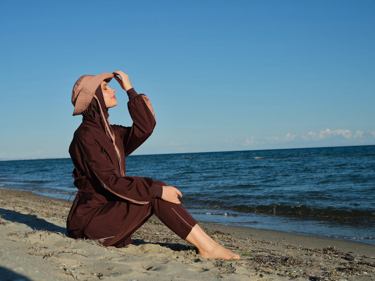 Modest Swimwear Set with Matching Swim Cap Heba Boutique