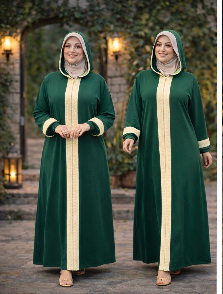 Cotton Marasi Gold Abaya – Code 6215