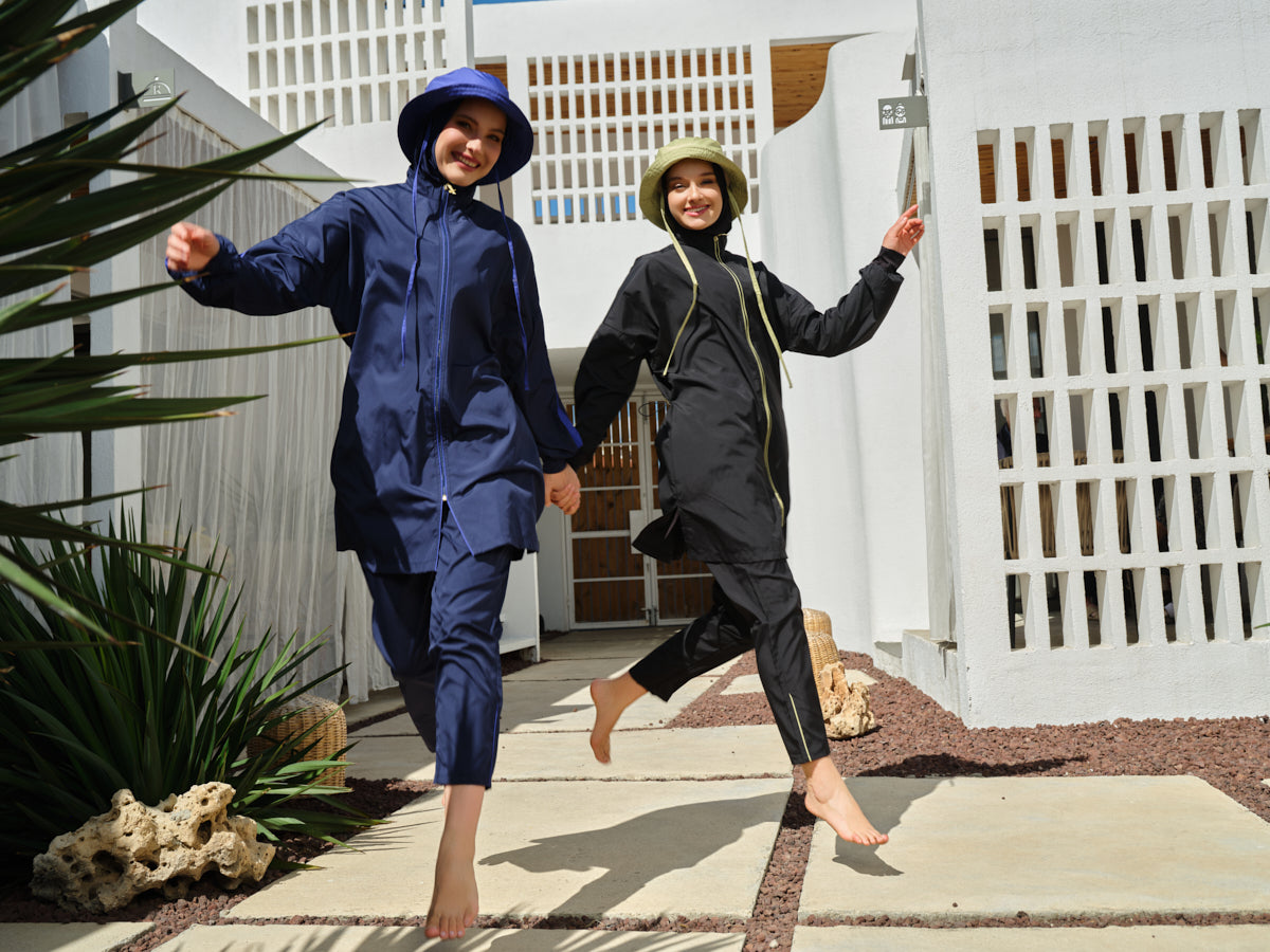 Modest Swimwear Set with Matching Swim Cap Heba Boutique