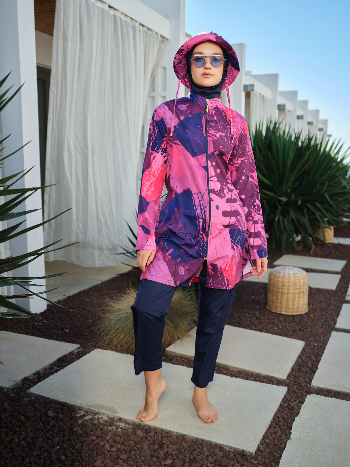 Elina Luxe Swim Set with Matching Cap Heba Boutique
