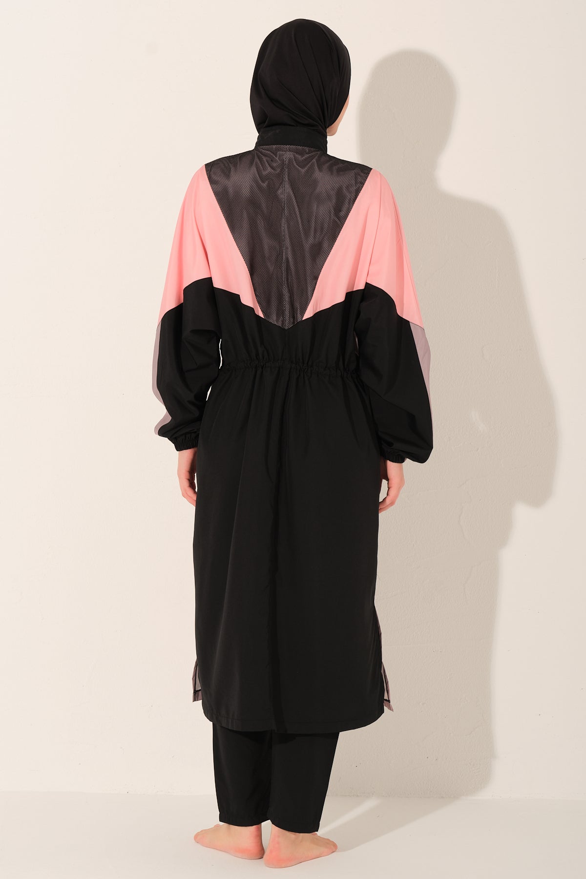 Sporty Modest Swim Set – Color Block Design Heba Boutique