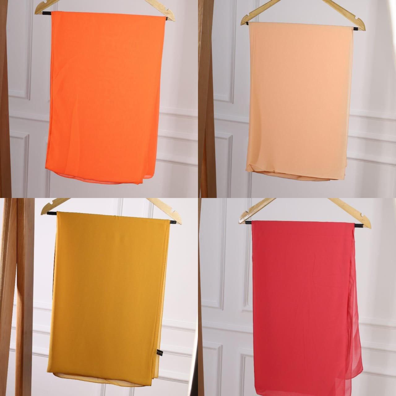 Plain Chiffon Crepe Hijab – 200×70 cm