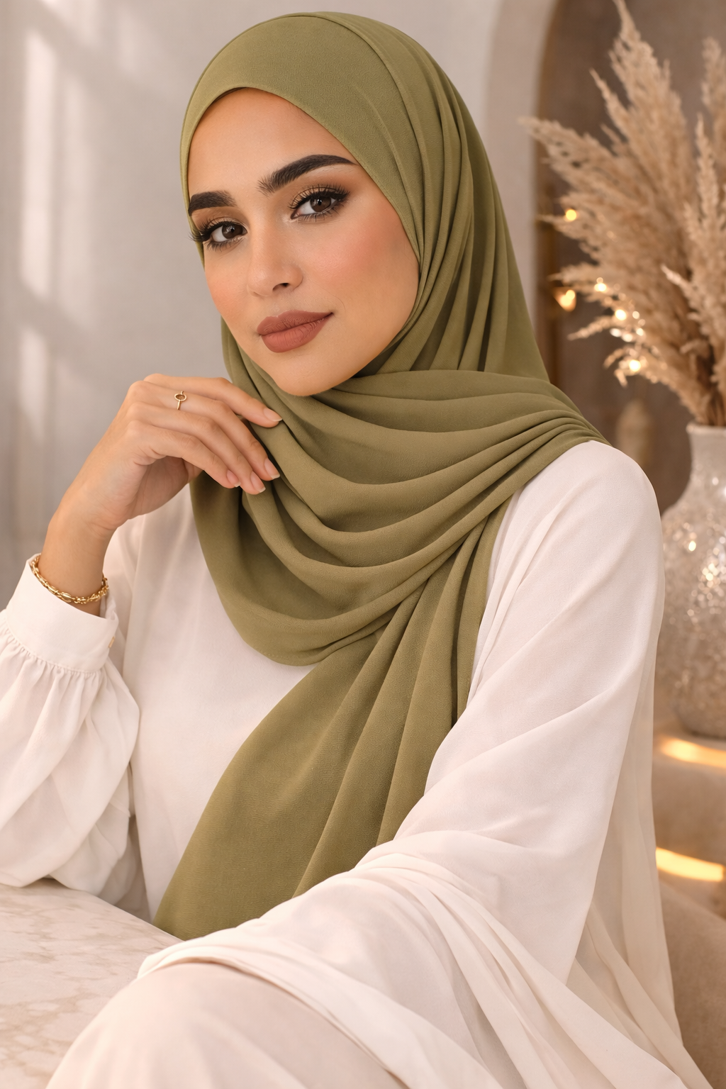 Plain Chiffon Crepe Hijab – 200×70 cm Heba Boutique
