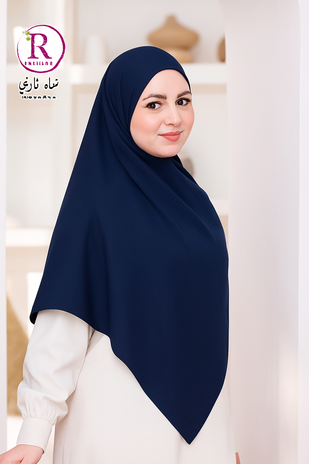 Malaysian Square Khimar – 150x150 cm | Elegant Modest Hijab