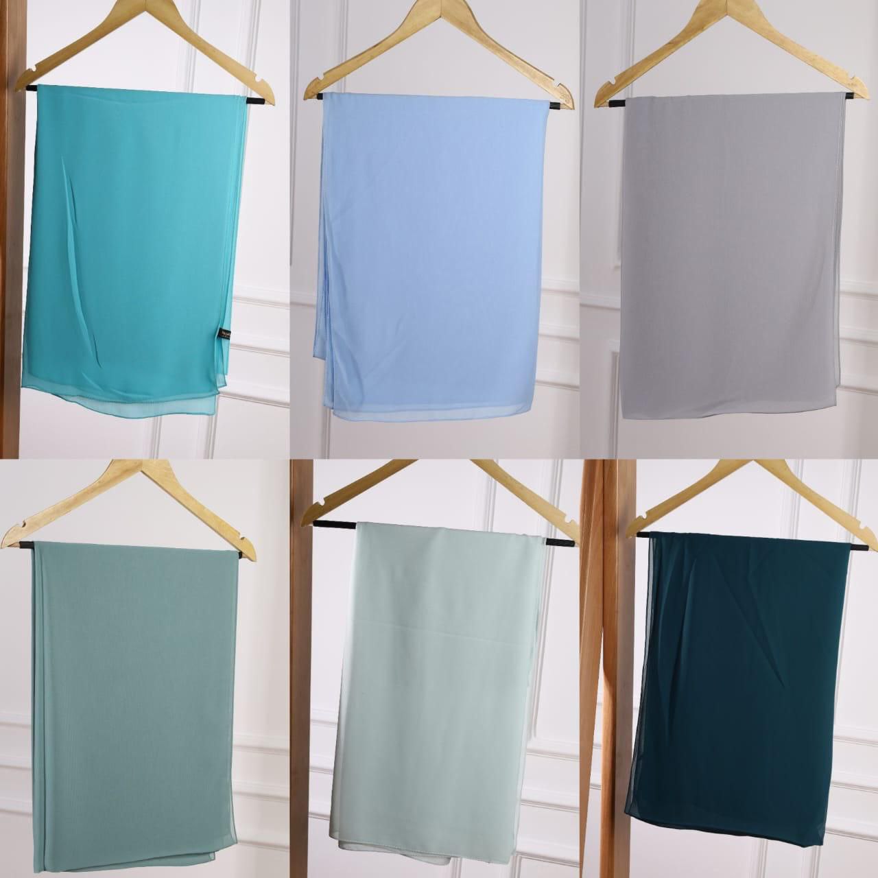 Plain Chiffon Crepe Hijab – 200×70 cm