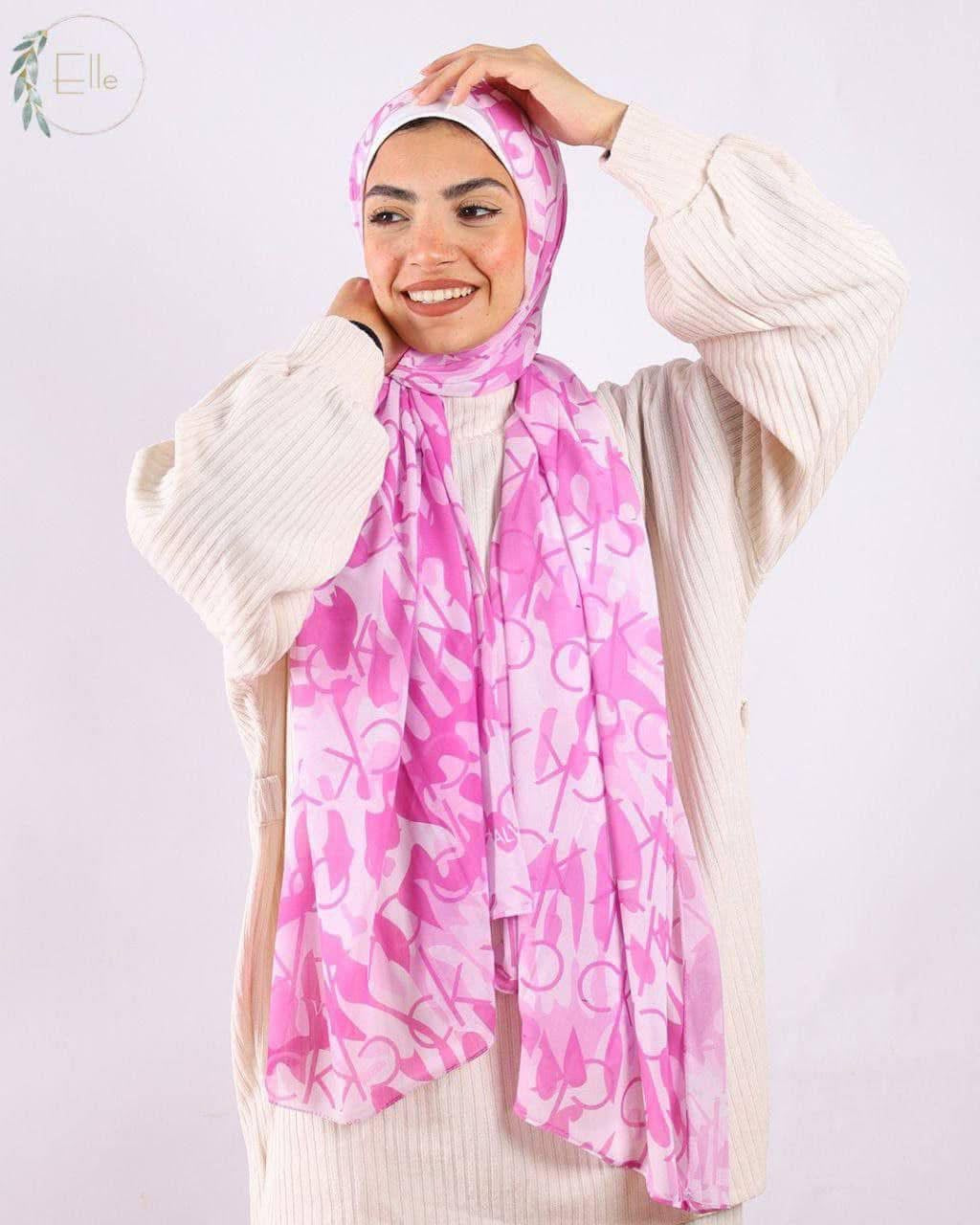 🧕 Digital Printed Crêpe Chiffon Hijab – Elegant & Practical