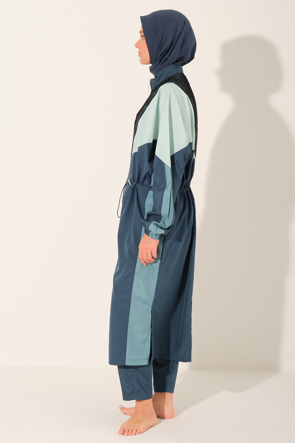 Sporty Modest Swim Set – Color Block Design Heba Boutique