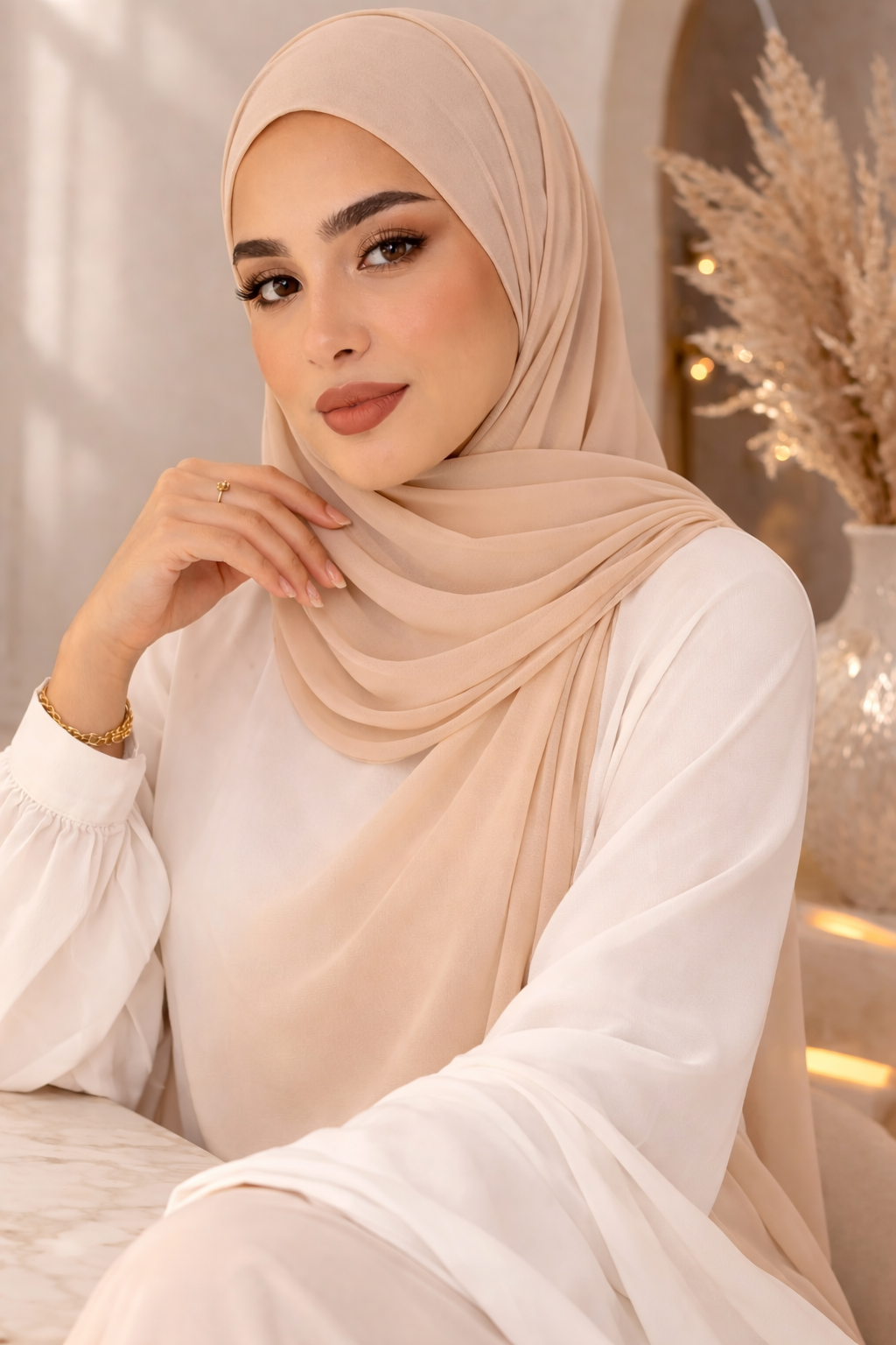 Plain Chiffon Crepe Hijab – 200×70 cm Heba Boutique