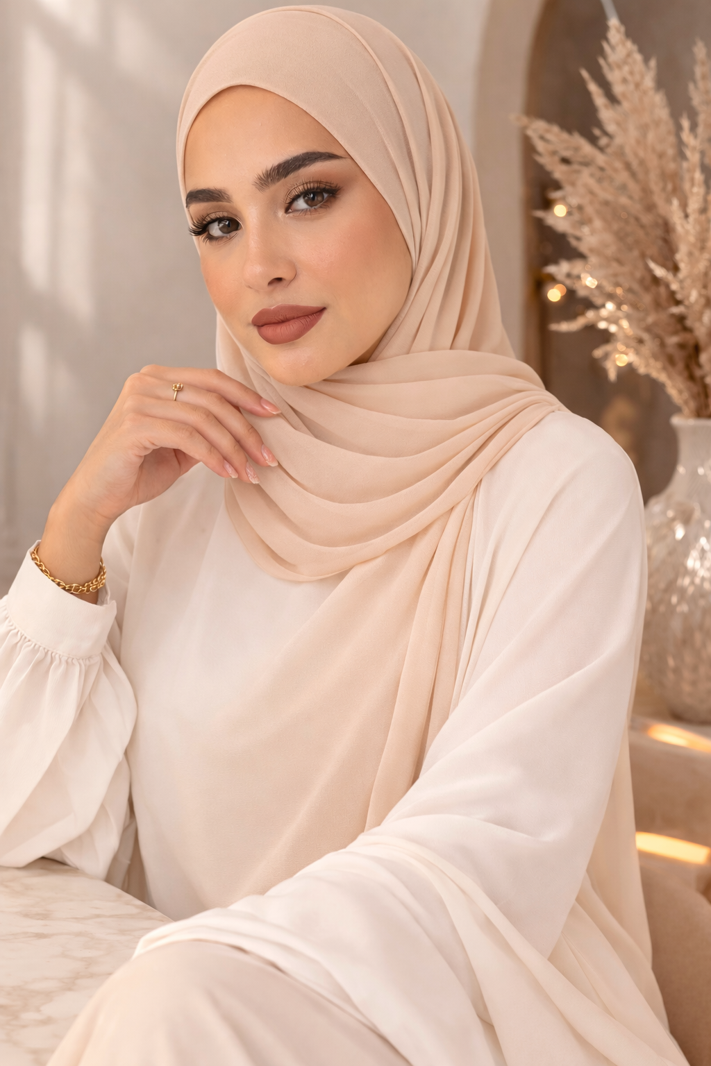 Plain Chiffon Crepe Hijab – 200×70 cm Heba Boutique