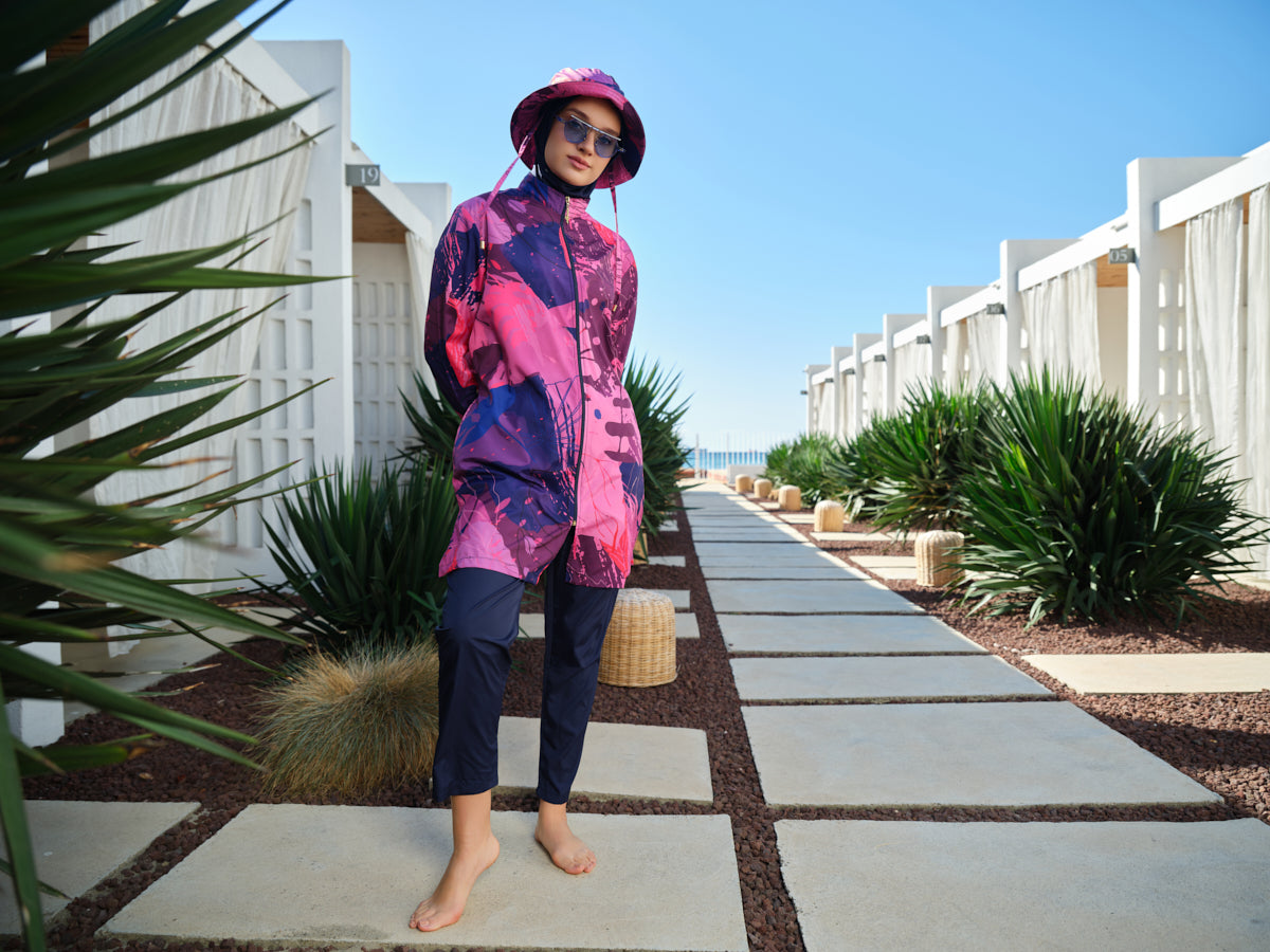 Elina Luxe Swim Set with Matching Cap Heba Boutique