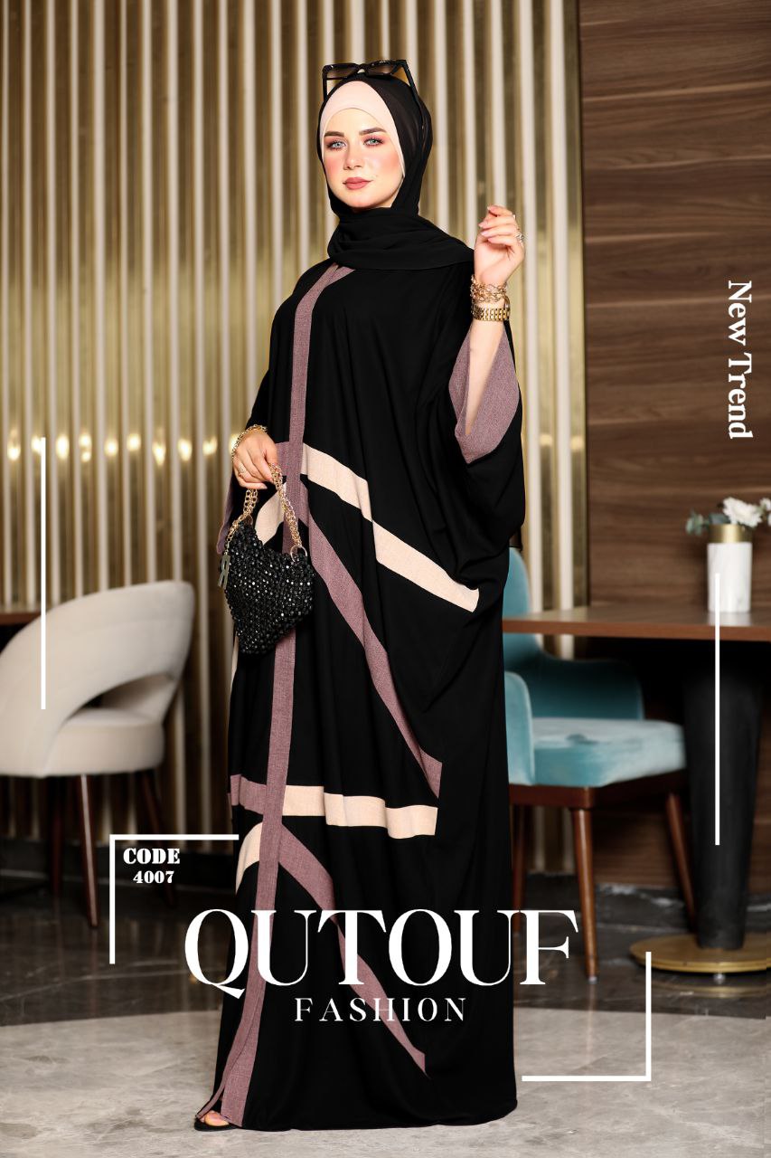 ✨ QUTOUF Abaya – Premium Saudi Crepe | Free Size Modern Modest Wear