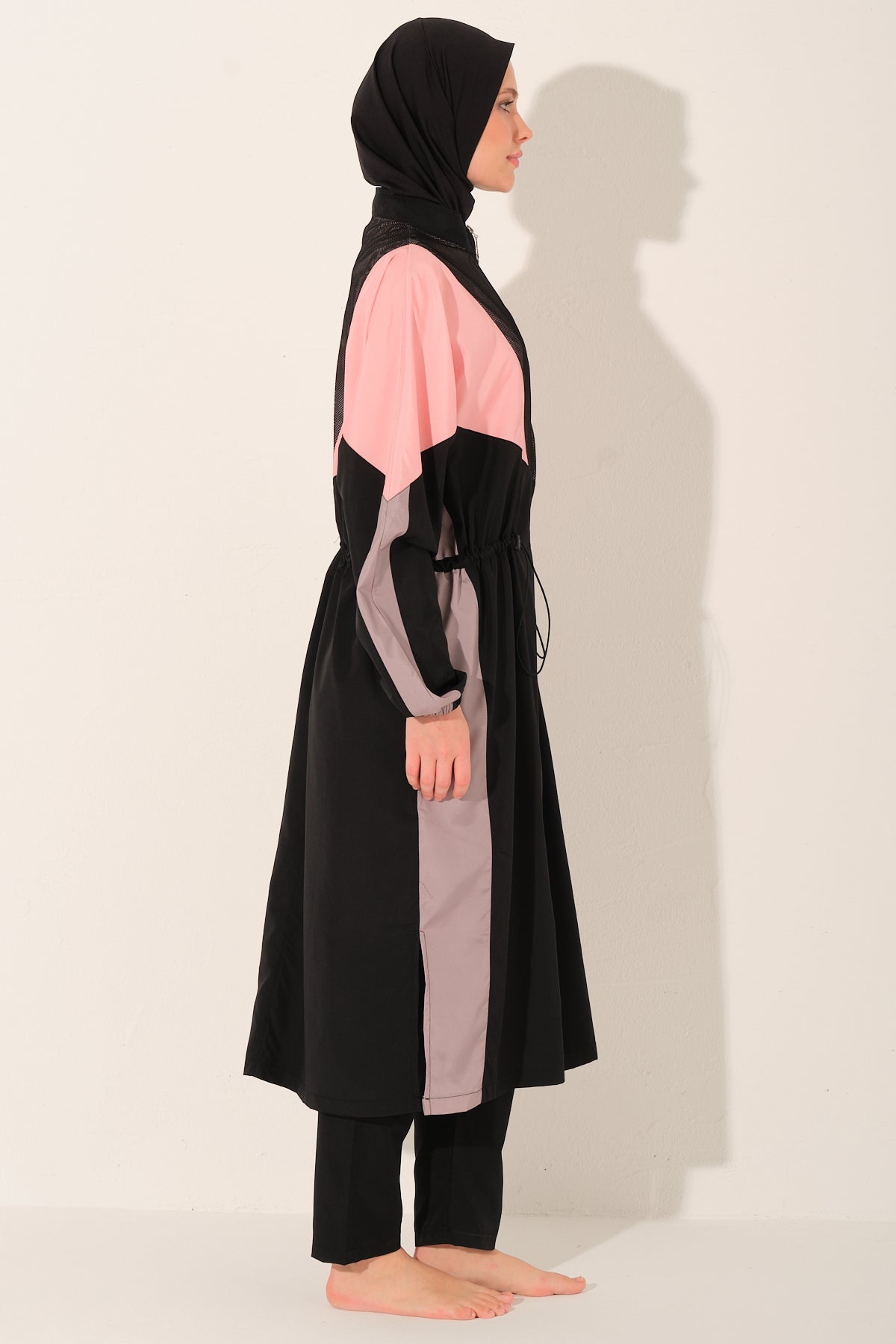 Sporty Modest Swim Set – Color Block Design Heba Boutique