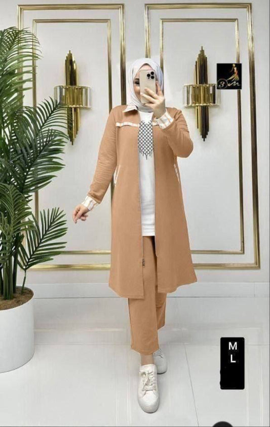 3-Piece Modest Outfit Set – 95% Cotton, 5% Polyester