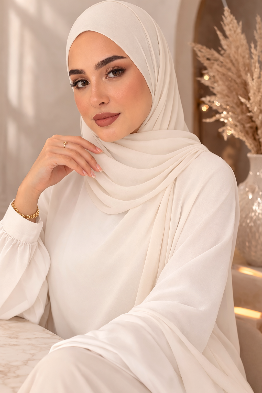 Plain Chiffon Crepe Hijab – 200×70 cm Heba Boutique