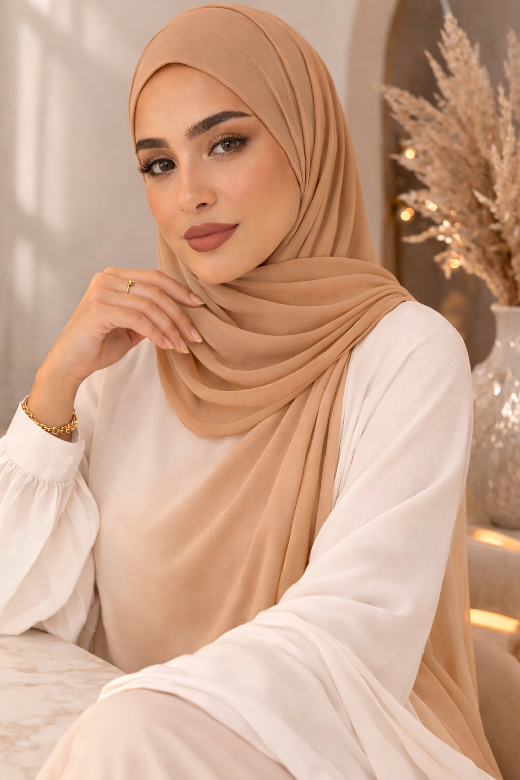 Plain Chiffon Crepe Hijab – 200×70 cm Heba Boutique