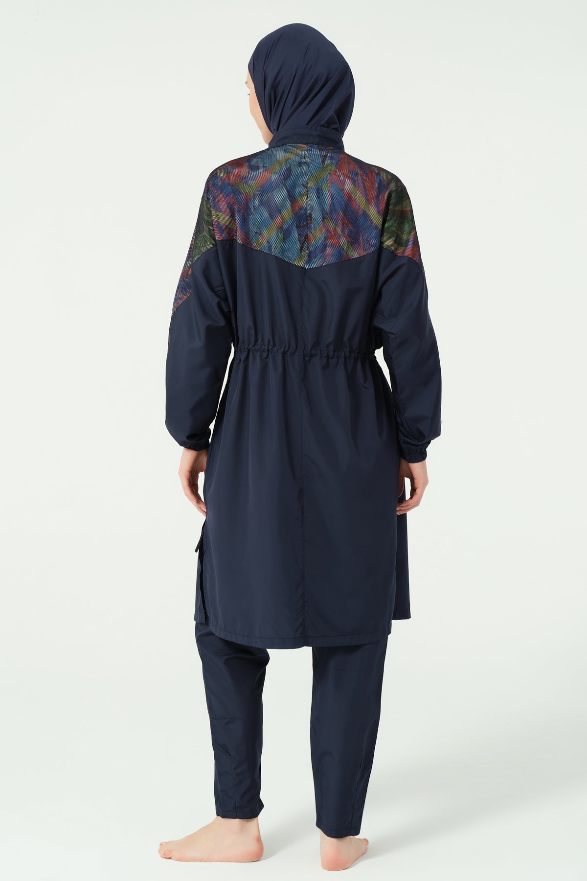 Modest Swimwear Set – Printed Long Top & Flare Pant Heba Boutique
