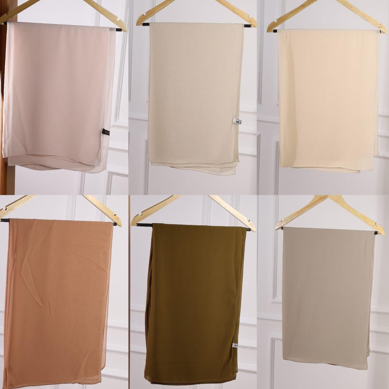 Plain Chiffon Crepe Hijab – 200×70 cm
