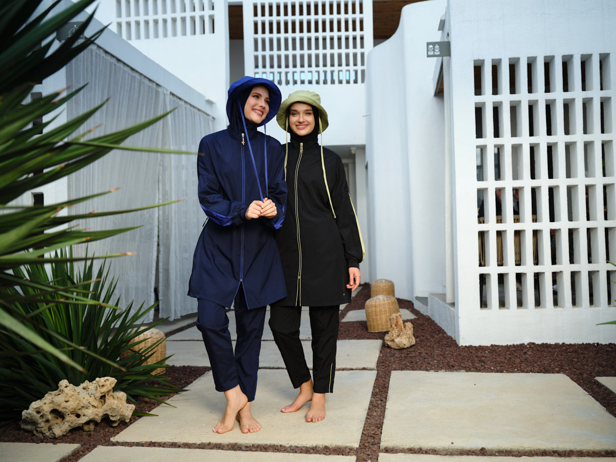 Modest Swimwear Set with Matching Swim Cap Heba Boutique