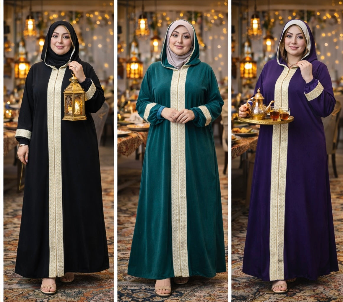 Cotton Marasi Gold Abaya – Code 6215