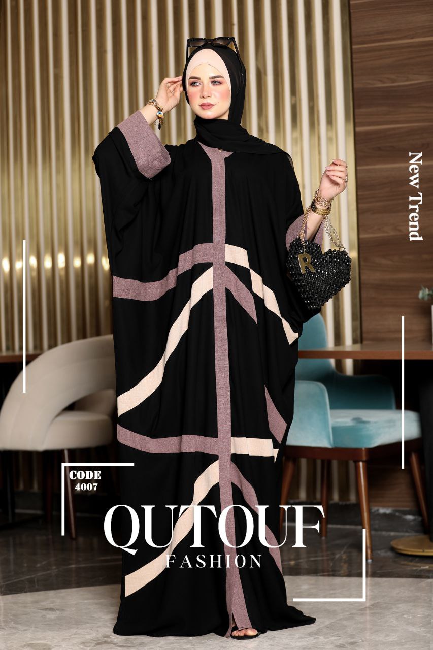 ✨ QUTOUF Abaya – Premium Saudi Crepe | Free Size Modern Modest Wear